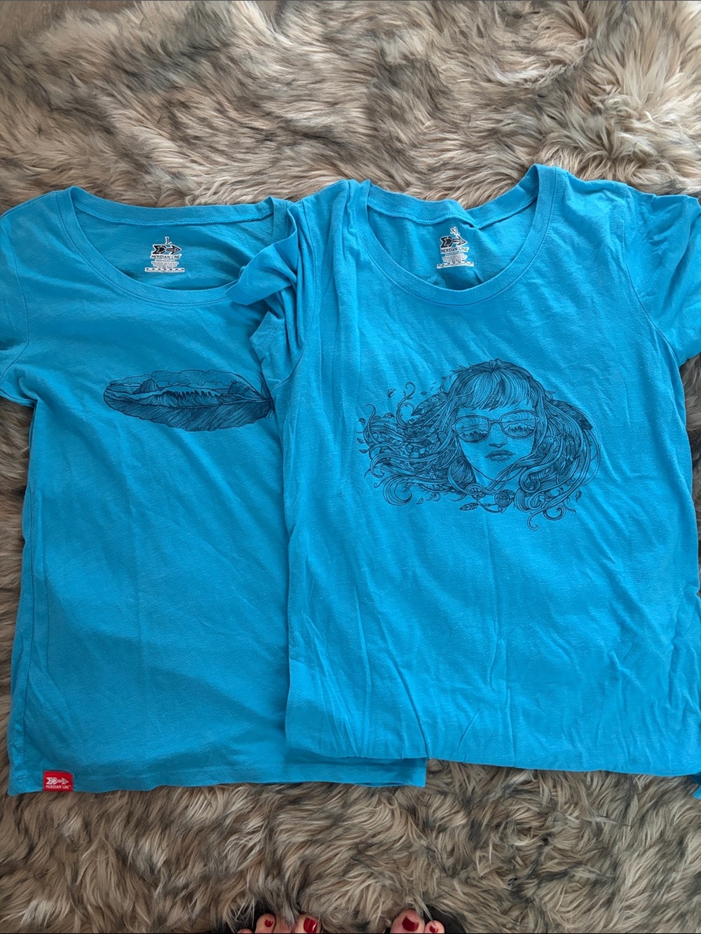 MERIDIAN LINE Graphic Tee Lot L & XL